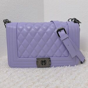 Fashion Design Purple Quilted crossbody bag
